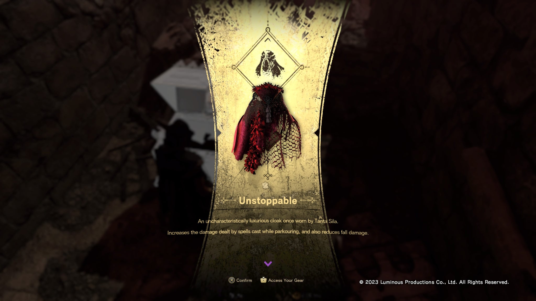 Frey collecting the Unstoppable cloak in Forspoken - 4