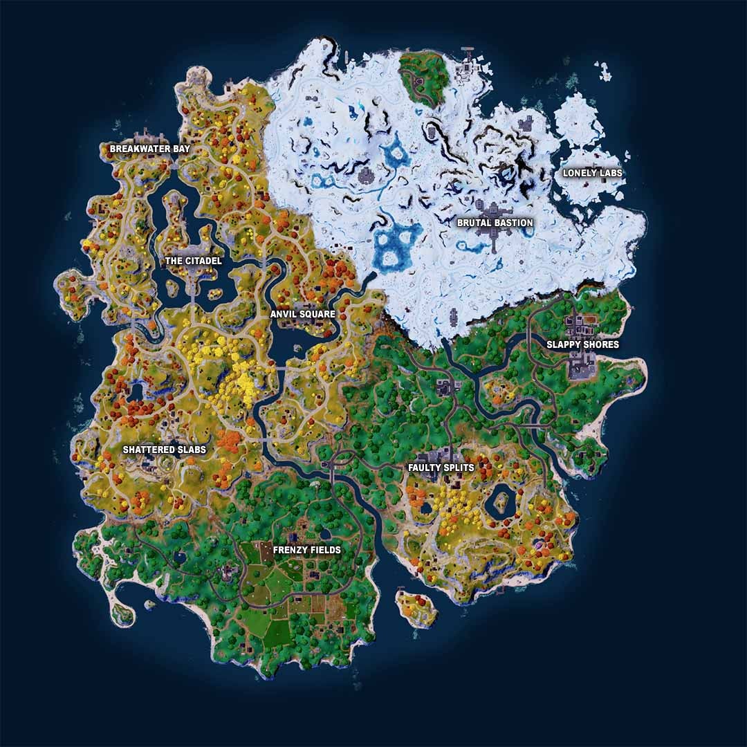 Css1 Map Fn Fortnite Map in Chapter 4 Season 1: Erstmals alle benannten Orte neu ...
