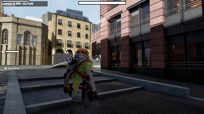 Fortnite Re:Imagine London screenshot showing classic London streets