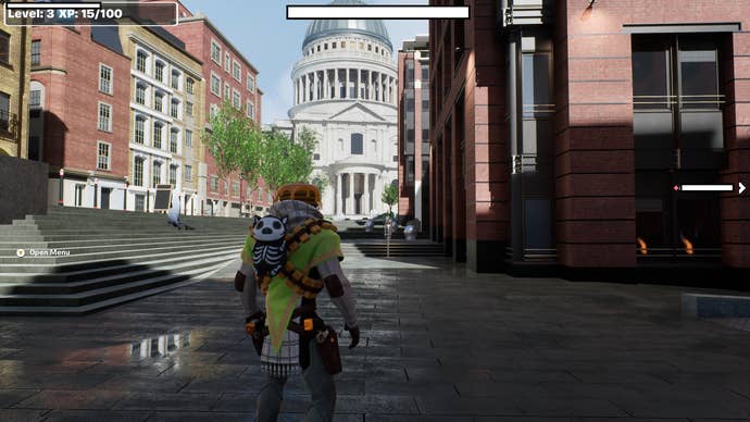 Fortnite Re:Imagine London screenshot showing London looking towards St Pauls