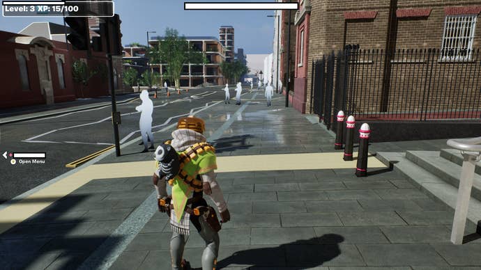 Fortnite Re:Imagine London screenshot showing London at street level