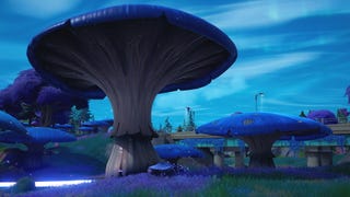Fortnite giant mushrooms location and how to destroy giant mushrooms with the Ripsaw Launcher