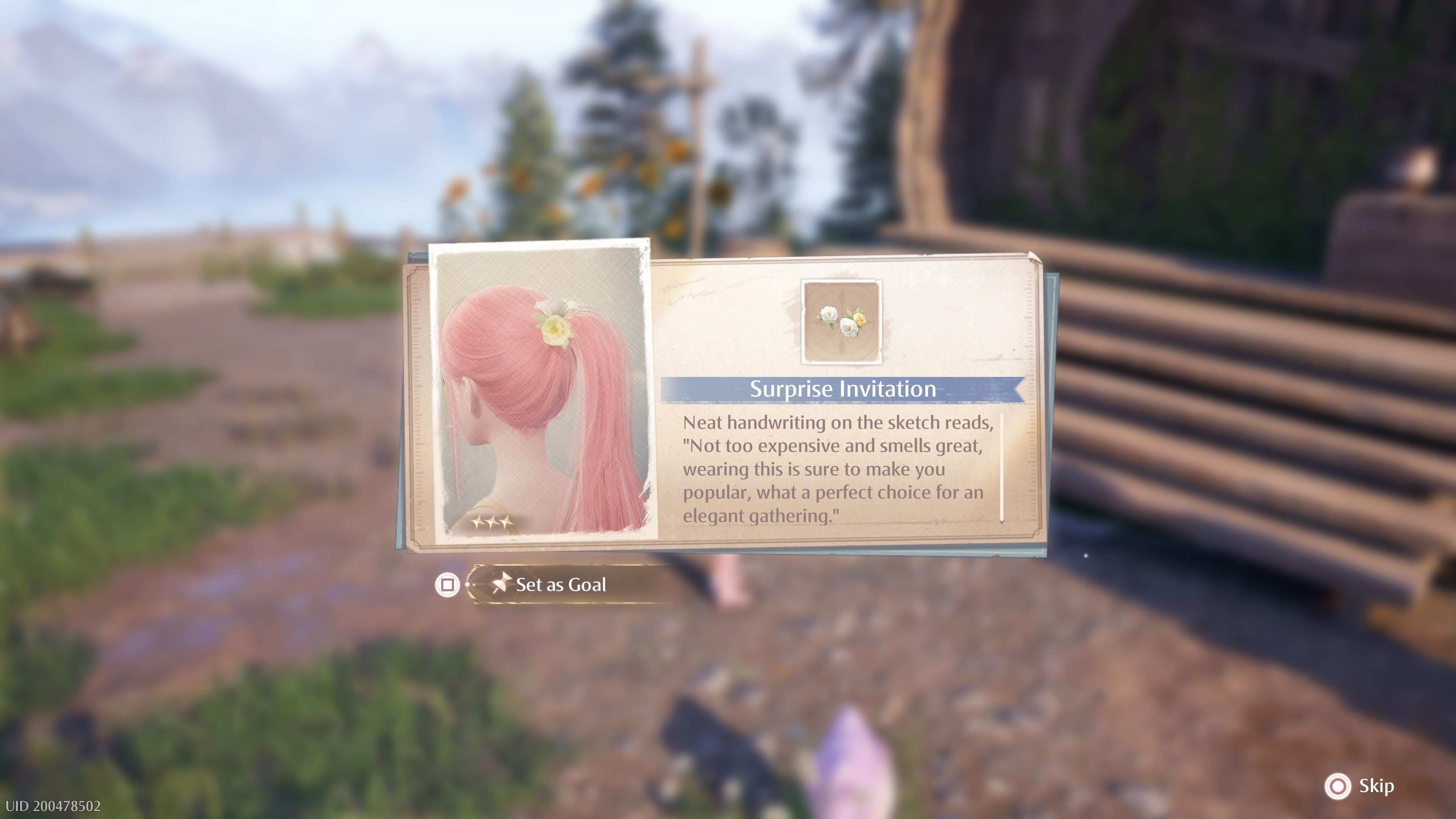 The Surprise Invitation hair accessory in Infinity Nikki.