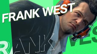 Image of Dead Rising protagonist Frank West, white man in collared shirt, emblazoned with his own name