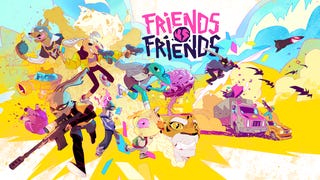 Colourful art showing a gang of anthropomorphic animals posing for a fight, in front of a logo for Friends Vs Friends
