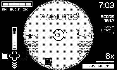 Action in Fulcrum Defender showing a seven-minute warning.