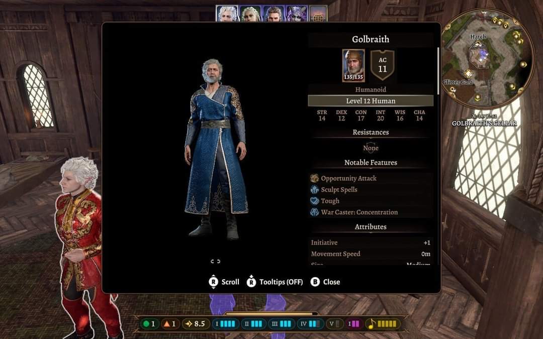 NPC Golbraith Stredivas in Baldur&rsquo;s Gate 3
