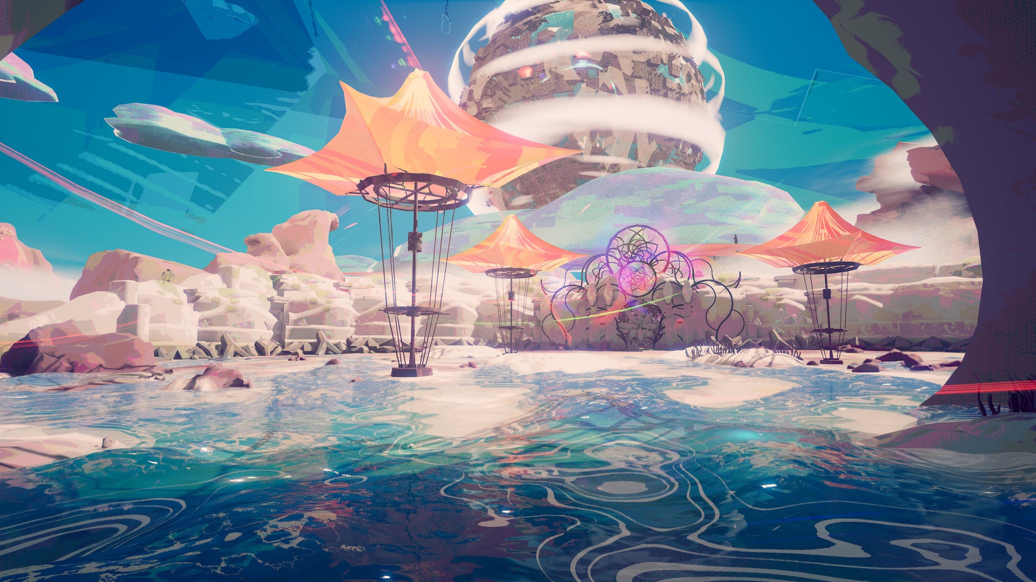 A screenshot of striking colourful landscape. - 1