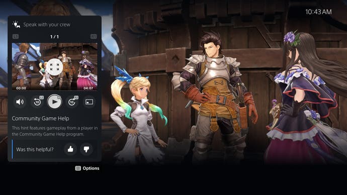 Sony is introducing Community Game Help on PS5 consoles later this year. Here is an example of how it will look, with Granblue Fantasy: Relink