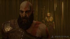 Kratos looking moody in God of War: Ragnarok