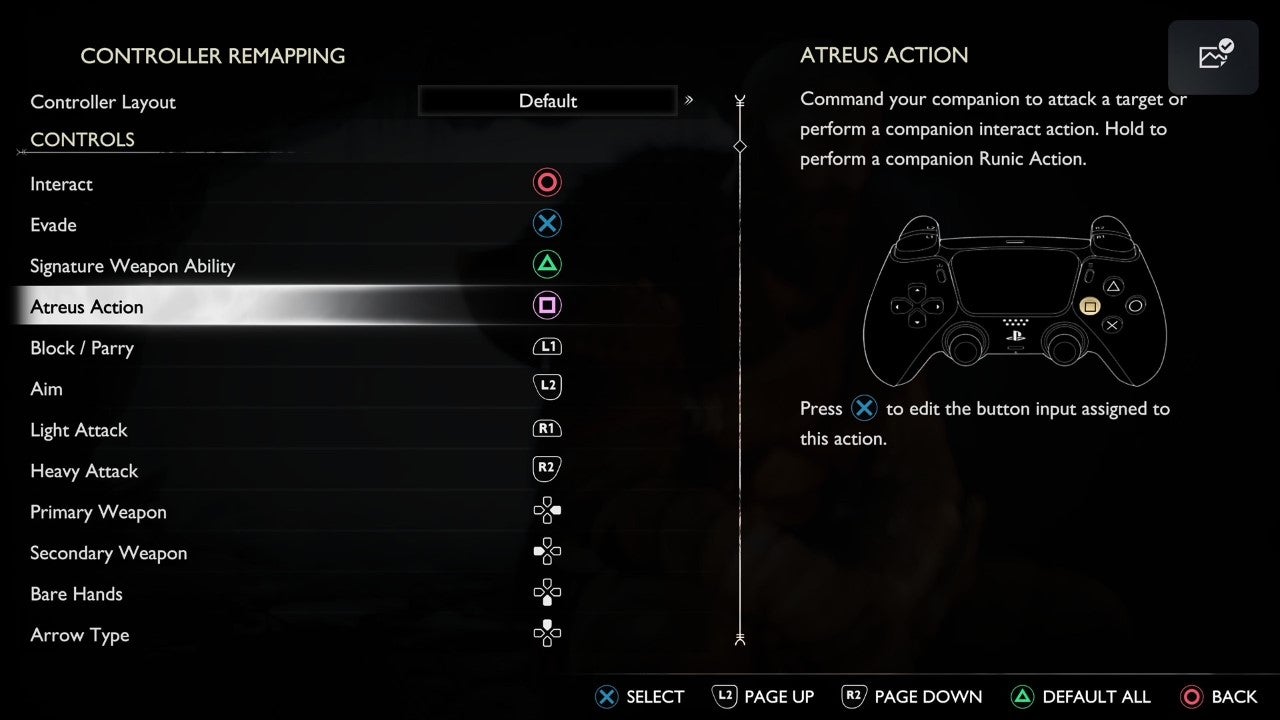 God of War: Ragnarok accessibility options