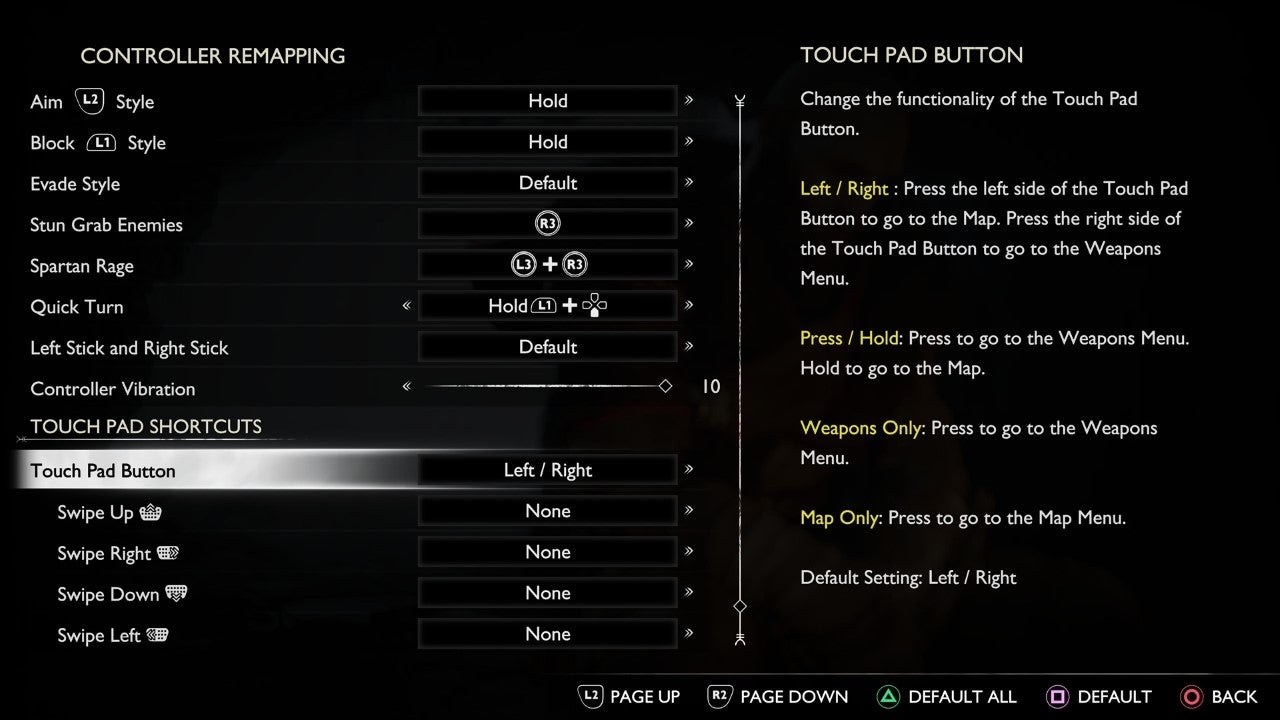 God of War: Ragnarok accessibility options