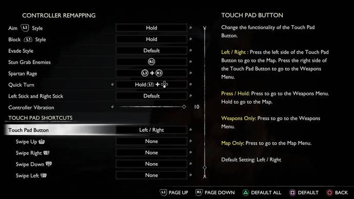 God of War: Ragnarok accessibility options