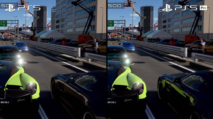 ps5 vs ps5 pro in gran turismo 7 comparison screenshot