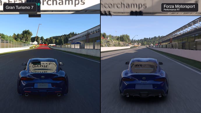 reflections: forza motorsport vs gran turismo 7 comparison shot