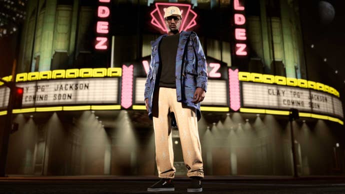 GTA Online Apricot Perseus Hat and Track Pants on a player