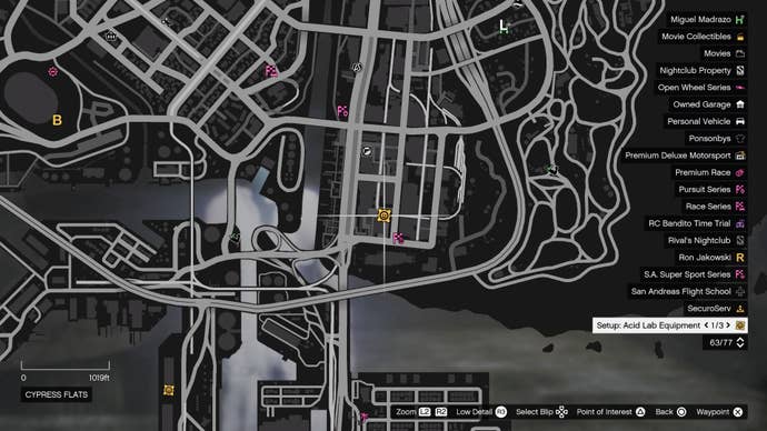 GTA Online Acid Lab setup mission marker on map