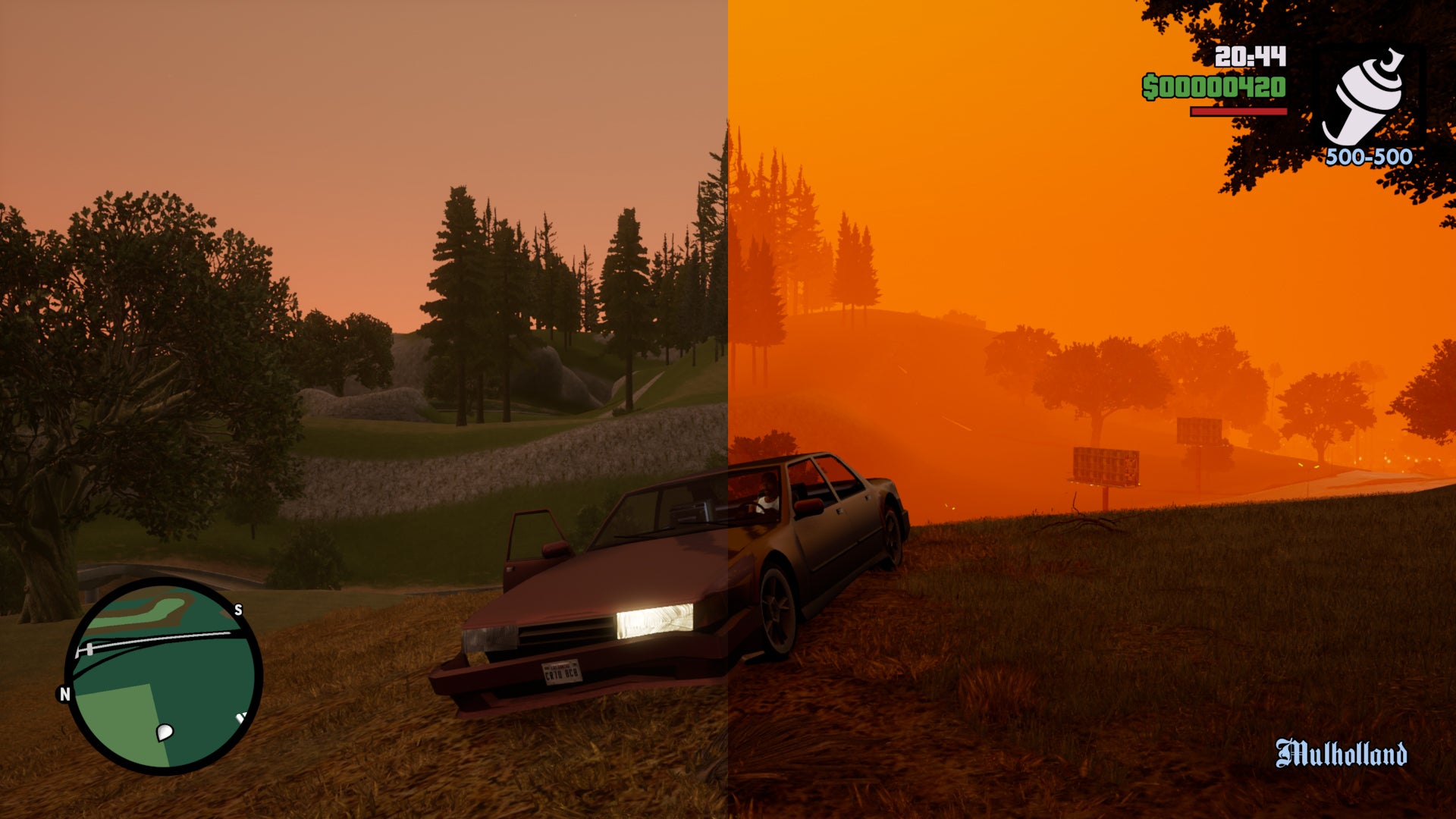 GTA San Andreas Definitive - lighting comparison 1 - 5