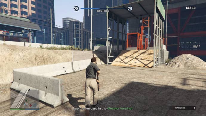 The ground floor lift in Operation Paperclip in the GTA Online Criminal Enterprises update.