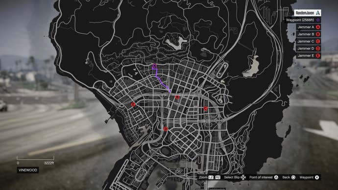 The Jammer map in GTA Online Criminal Enterprises.