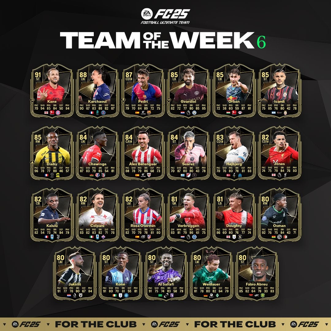 Team of the Week 6 - EA Sports FC 25