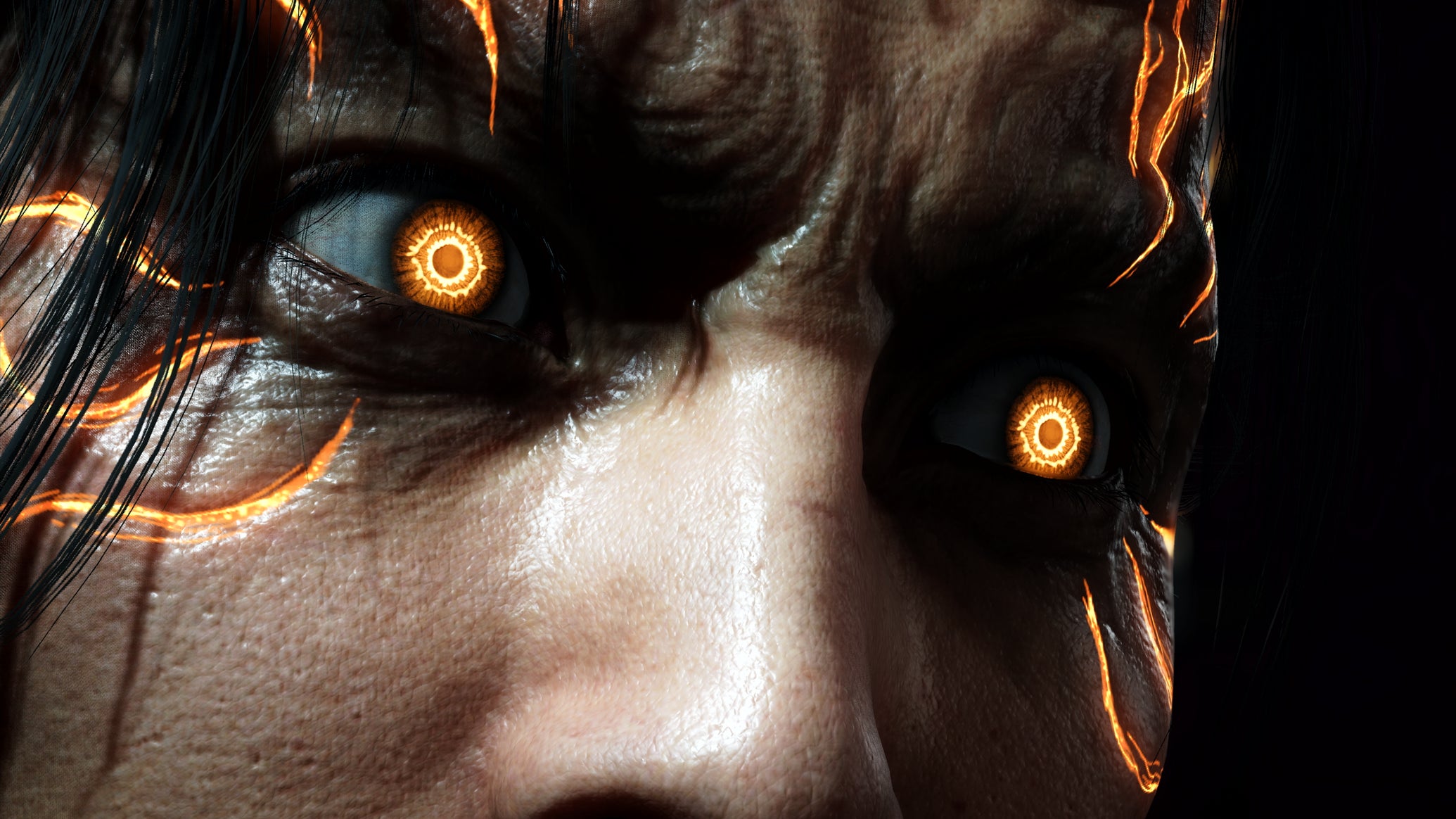 Scary demon eyes in close-up from Onimusha: Way Of The Sword. - 1