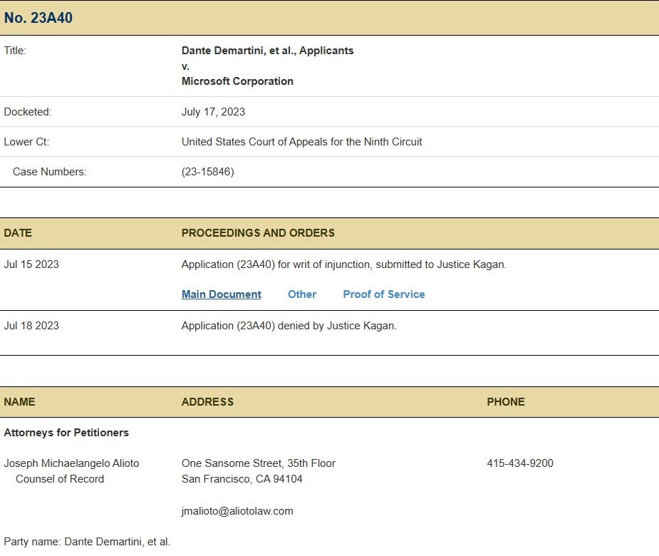 A screenshot from the Supreme Court.