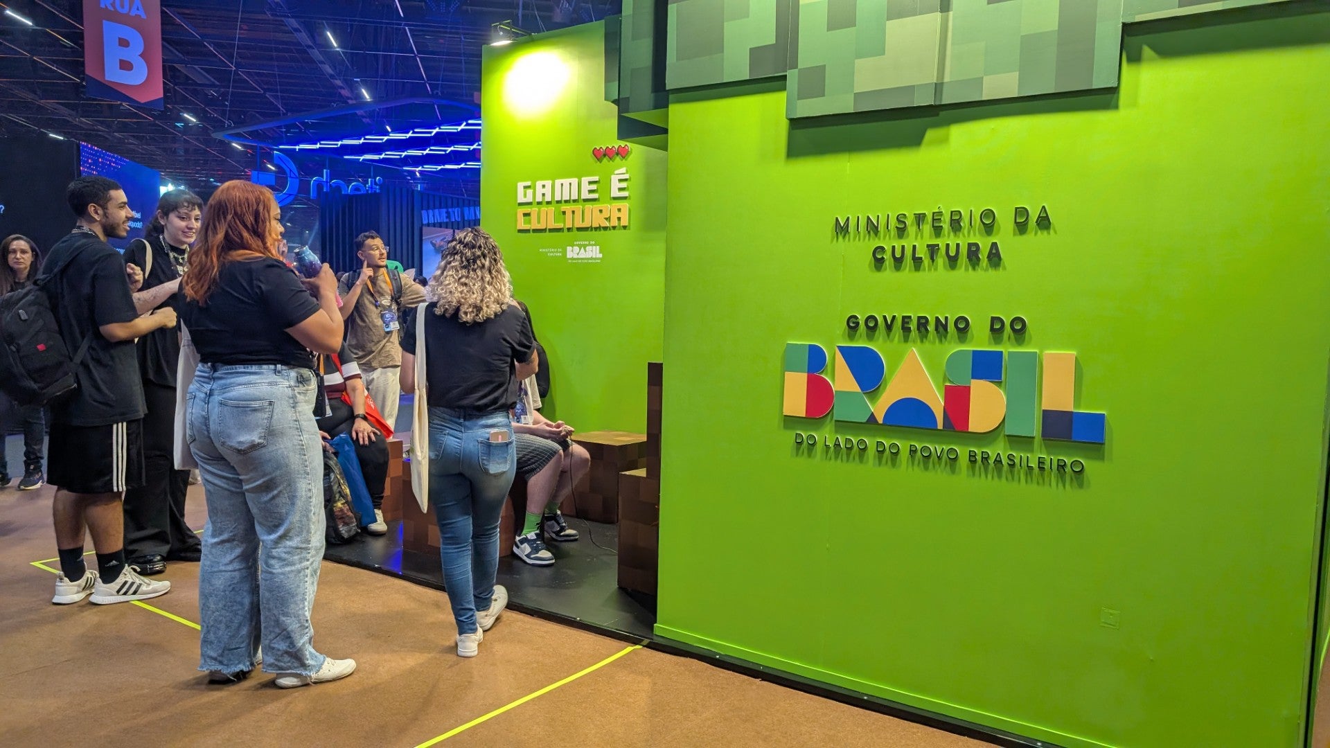 The Brazilian Ministry of Culture booth at Gamescom Latam 2026.