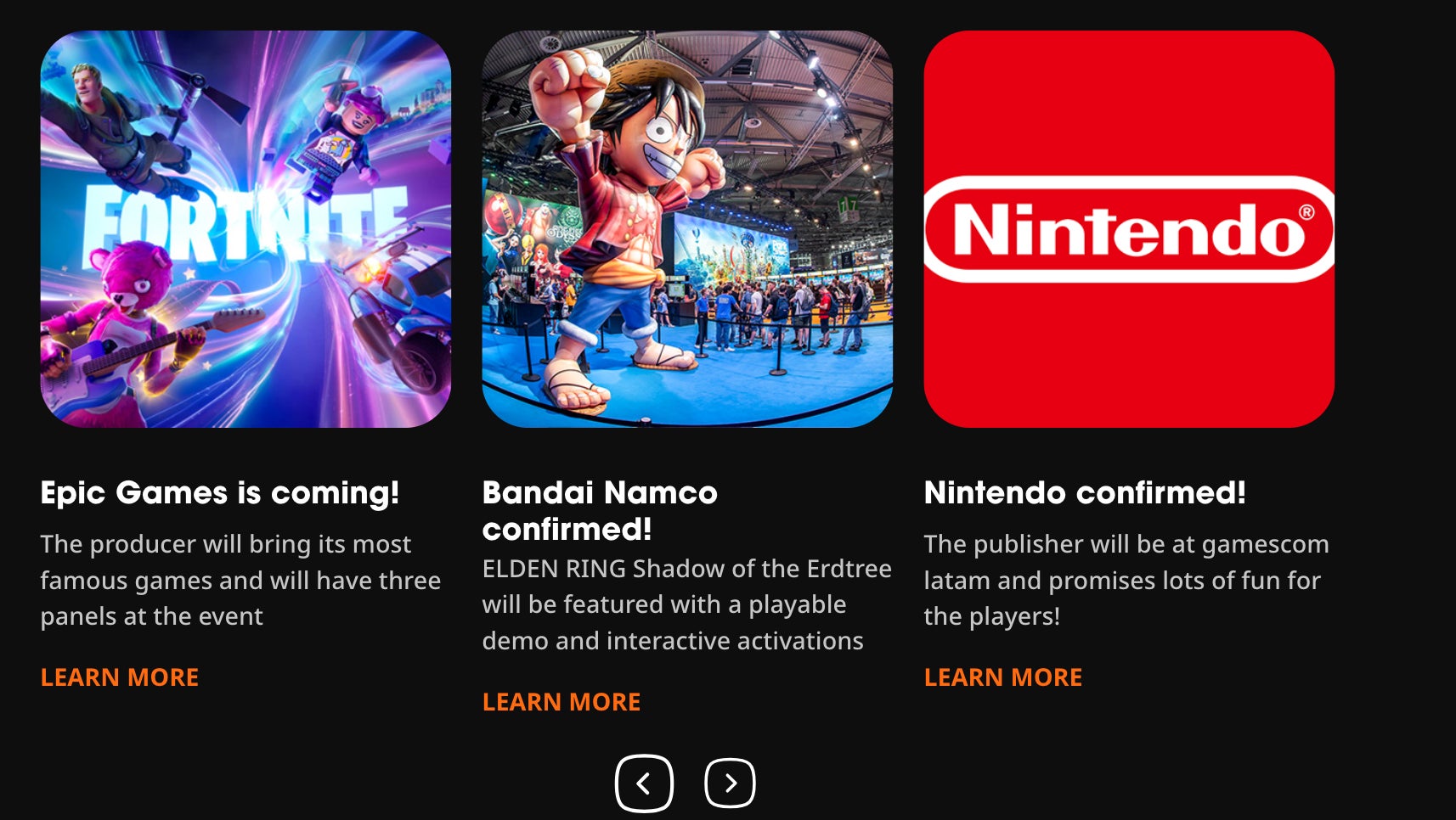 Nintendo, Epic, and Bandai Namco at Gamescom Latam. - 4