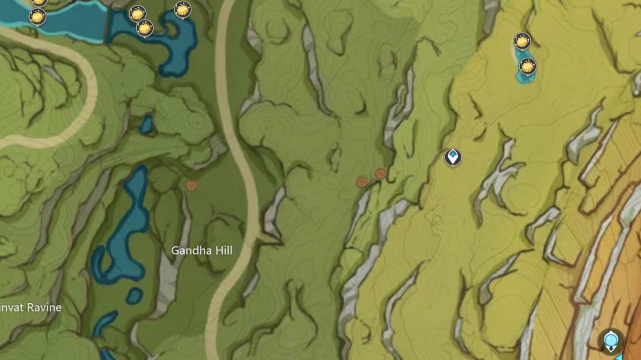 Nilotpala locations near Gandha Hill