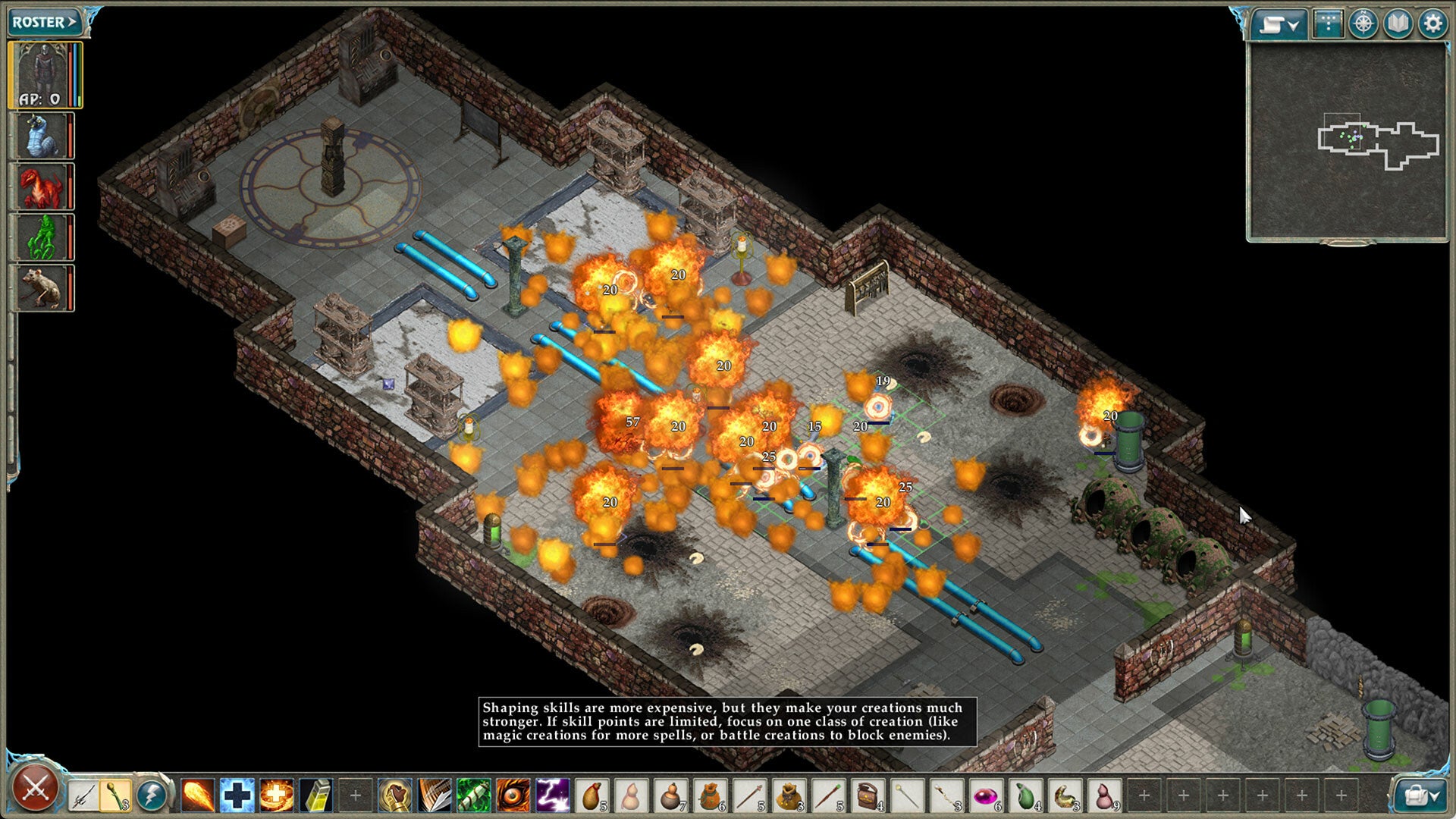 A series of huge explosions triggered in the isometric RPG Geneforge 2 - Infestation - 1