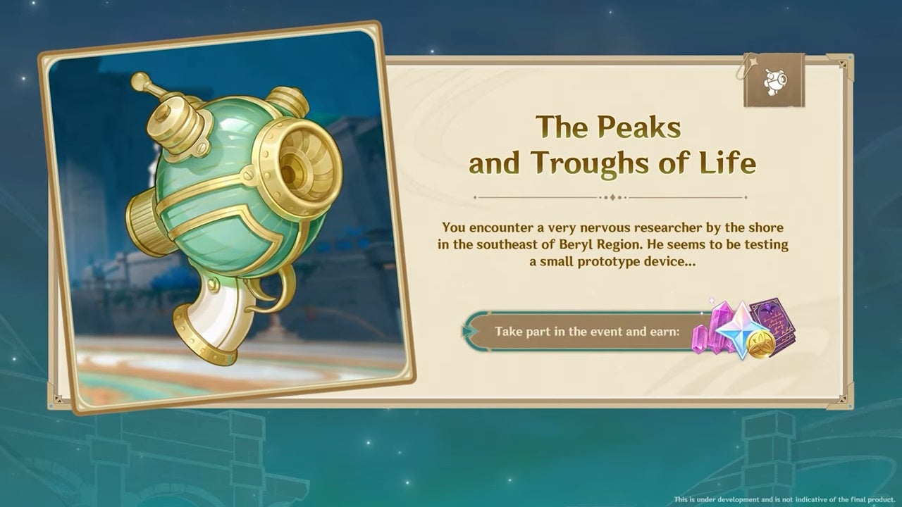 description of the peaks and troughs of life version 4.1 event and artwork of a pressurized module