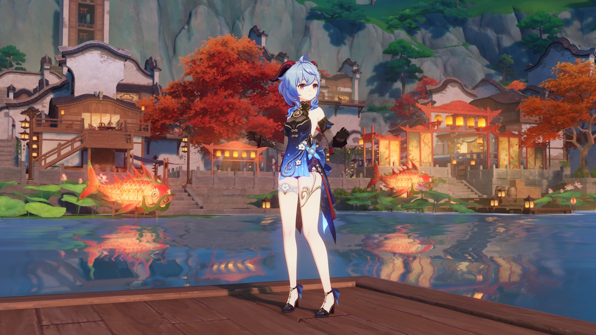 New deep blue outfit for Ganyu added in version 4.4.