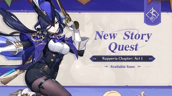 Clorinde’s story quest artwork from the Genshin Impact 4.7 livestream.