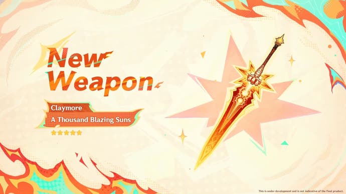 Mavuika's signature weapon in Genshin Impact.