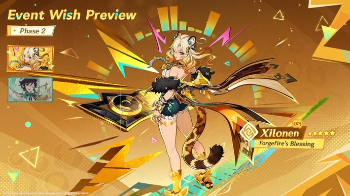 Xilonen's Banner in version 5.5 of Genshin Impact.