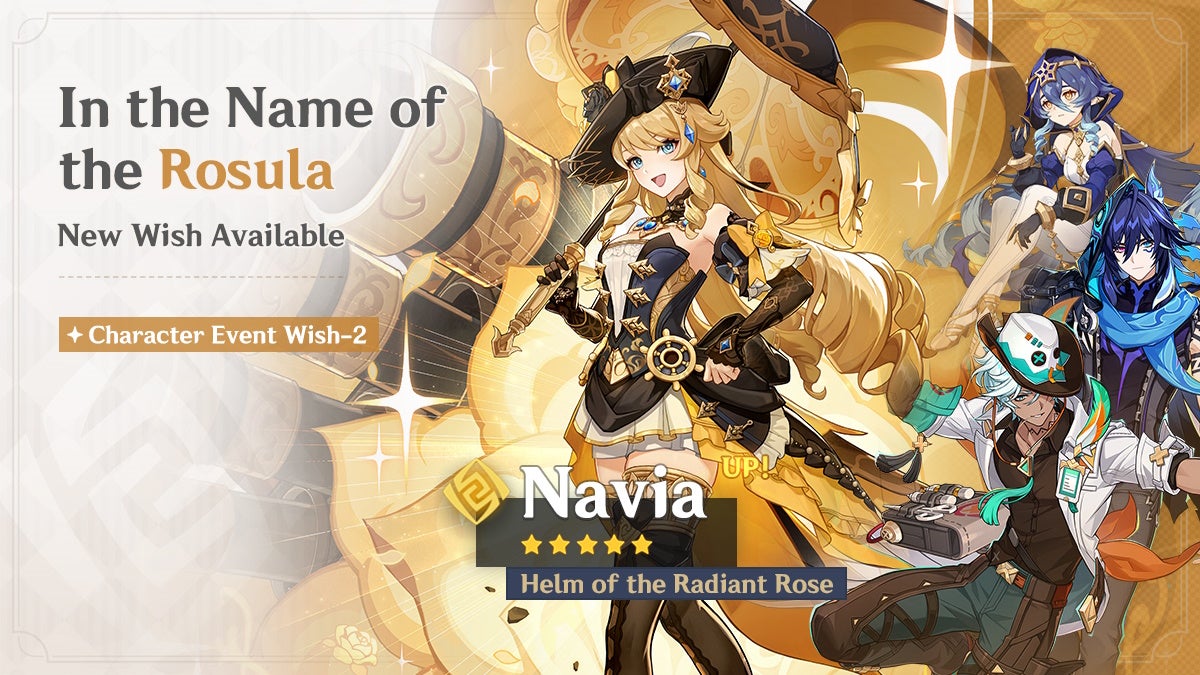Navia&rsquo;s Banner in Genshin Impact version 5.6 with Ifa, Ororon and Layla.