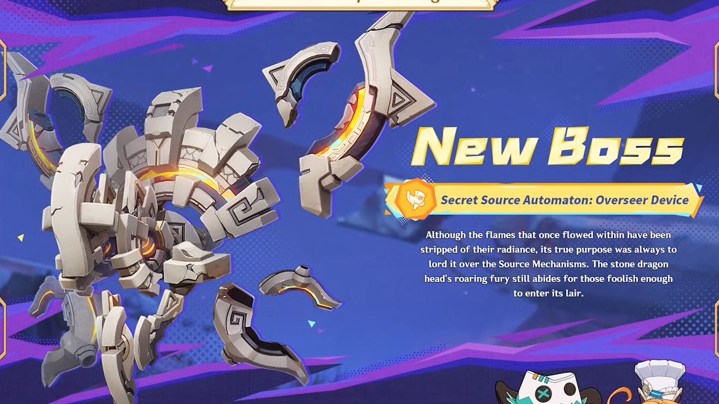 Secret Source Automoton Overseer Device boss in Genshin Impact.