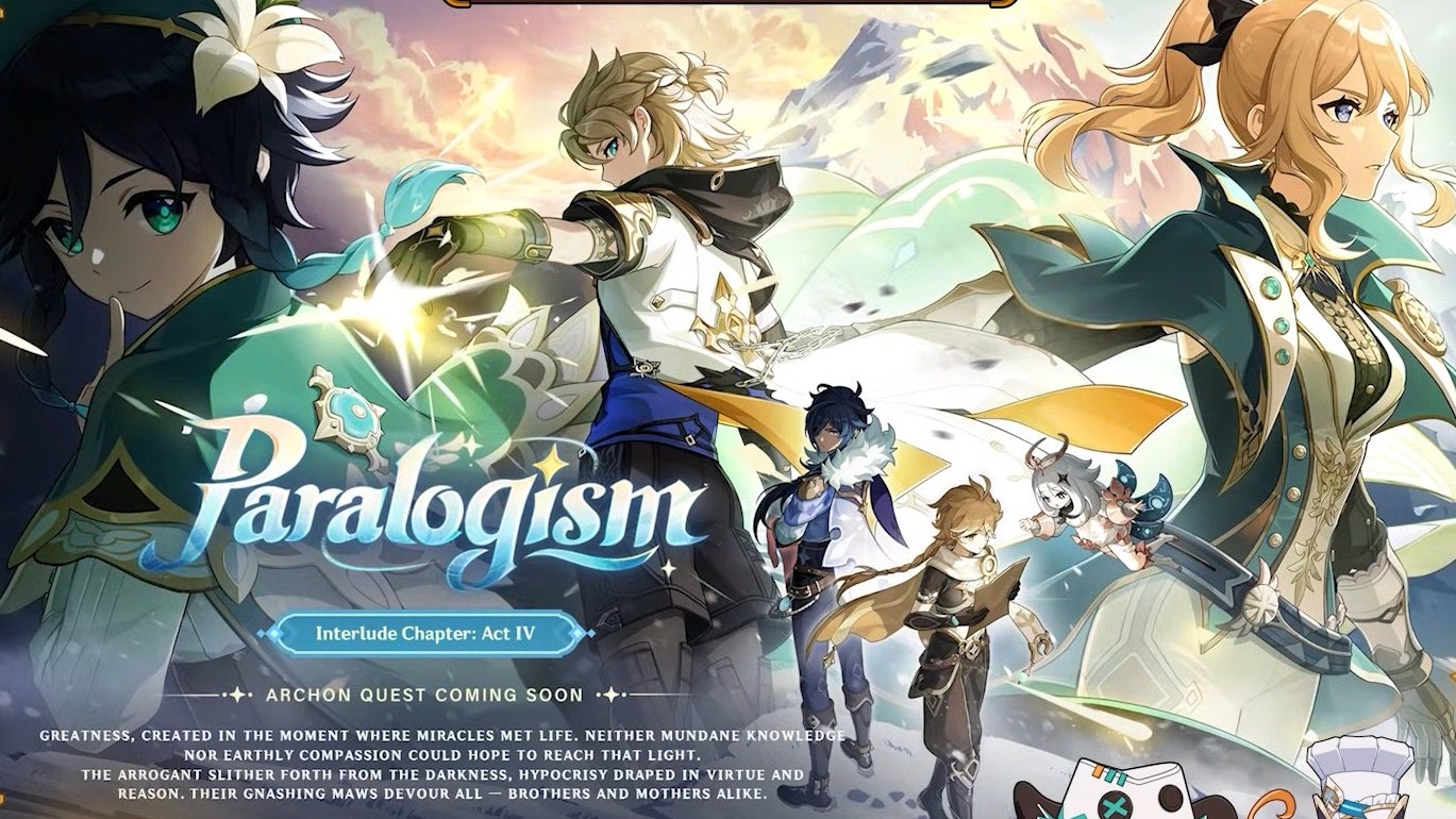 Artwork for the Paralogism Archon Quest story update in Genshin Impact version 5.6.