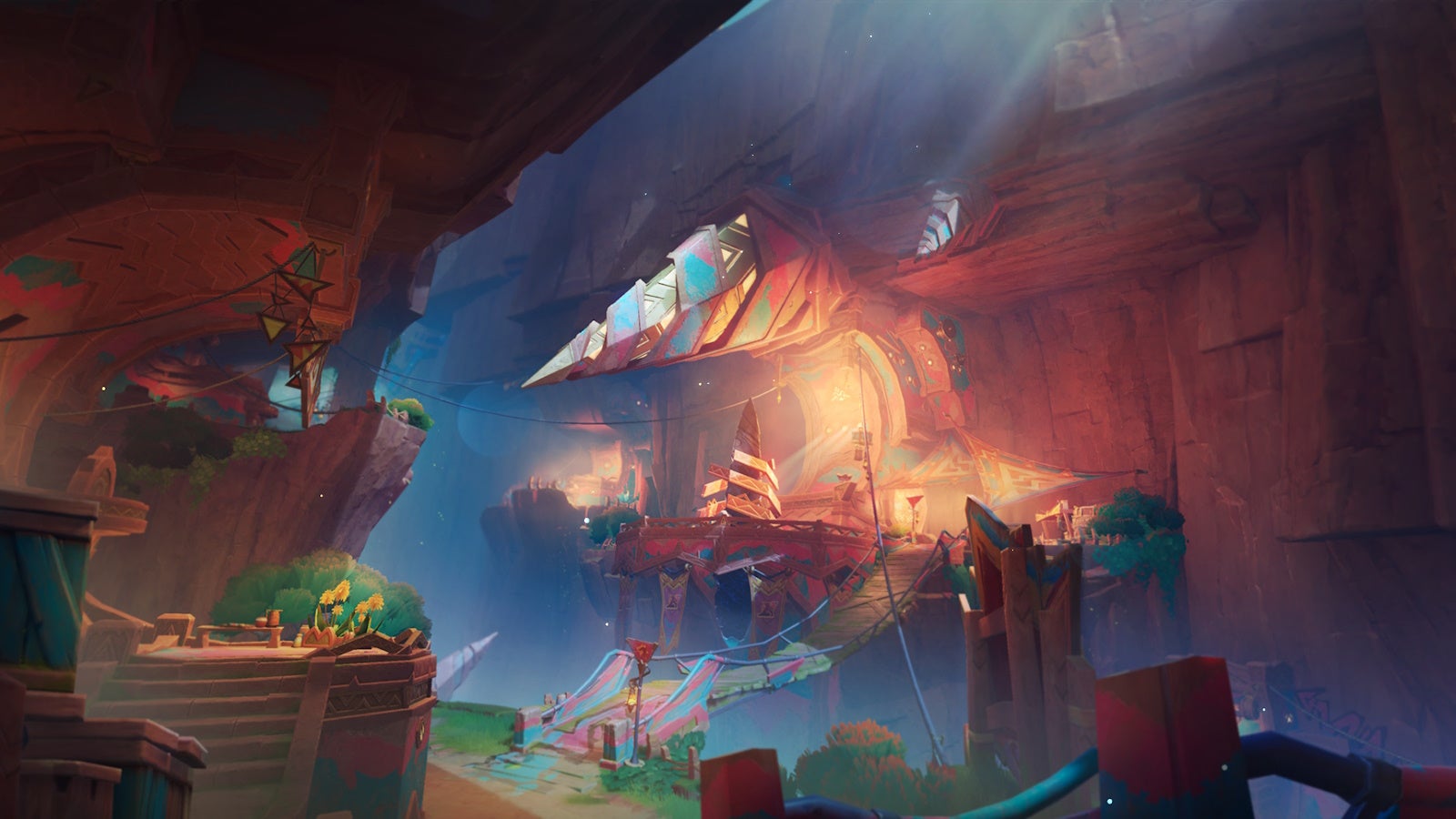 The Children of Echoes tribe settlement area in Genshin Impact.