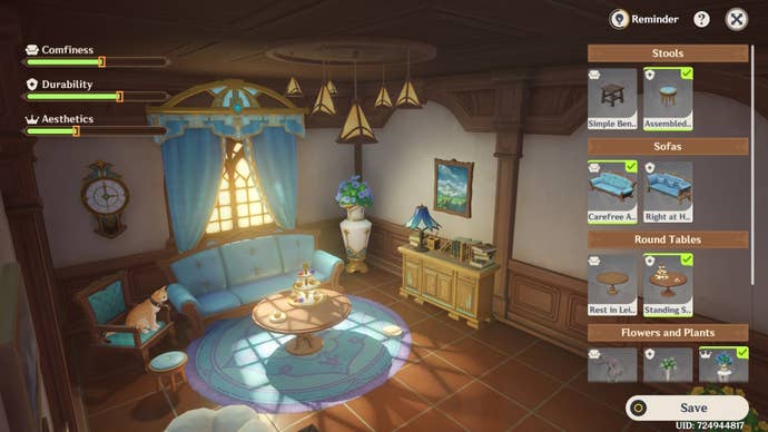 Correct item placement puzzle soltuion for Sir Pouncelot in the Feline Fortress Furrfyssey Genshin Impact event in 4.5.