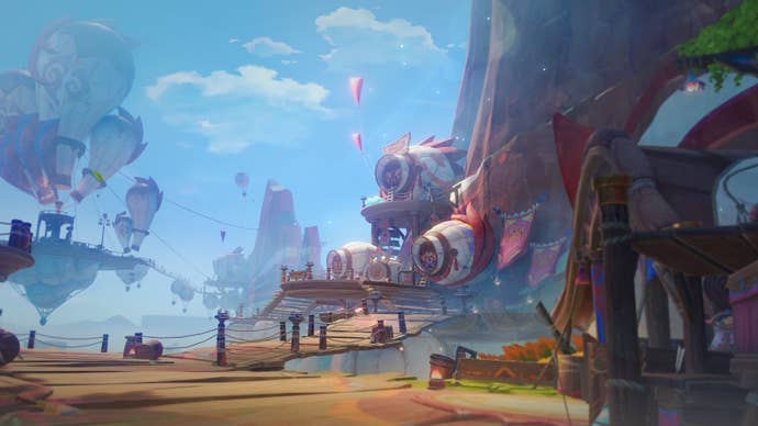 The Flower-Feather Clan tribe settlement in Genshin Impact.