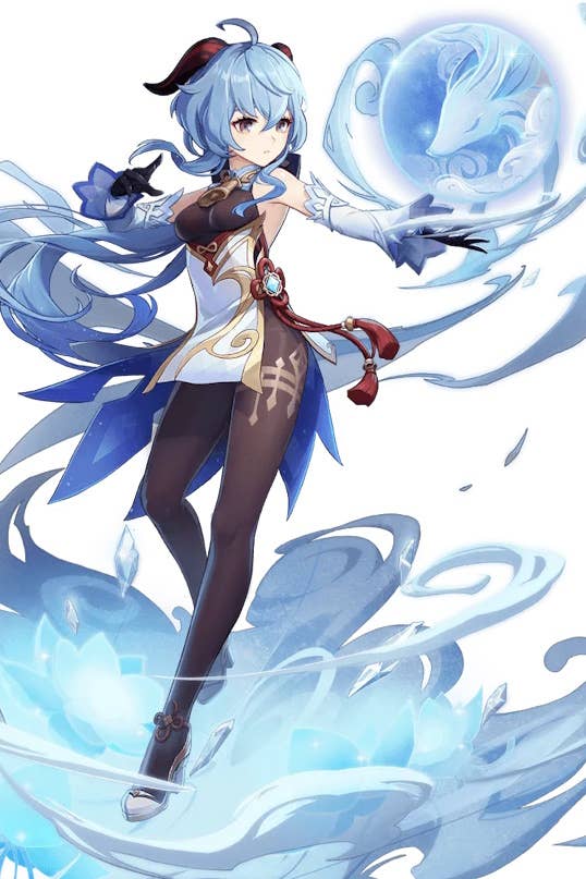 Cropped splash art of Ganyu from Genshin Impact.