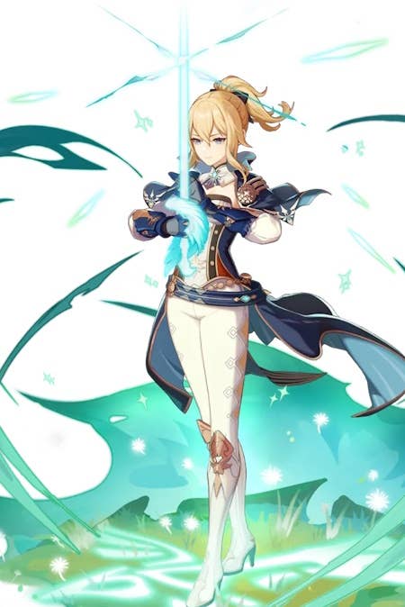 Cropped splash art for Jean in Genshin Impact.