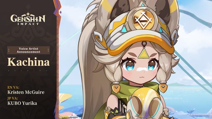 Voice actor reveal for Kachina in Genshin Impact.