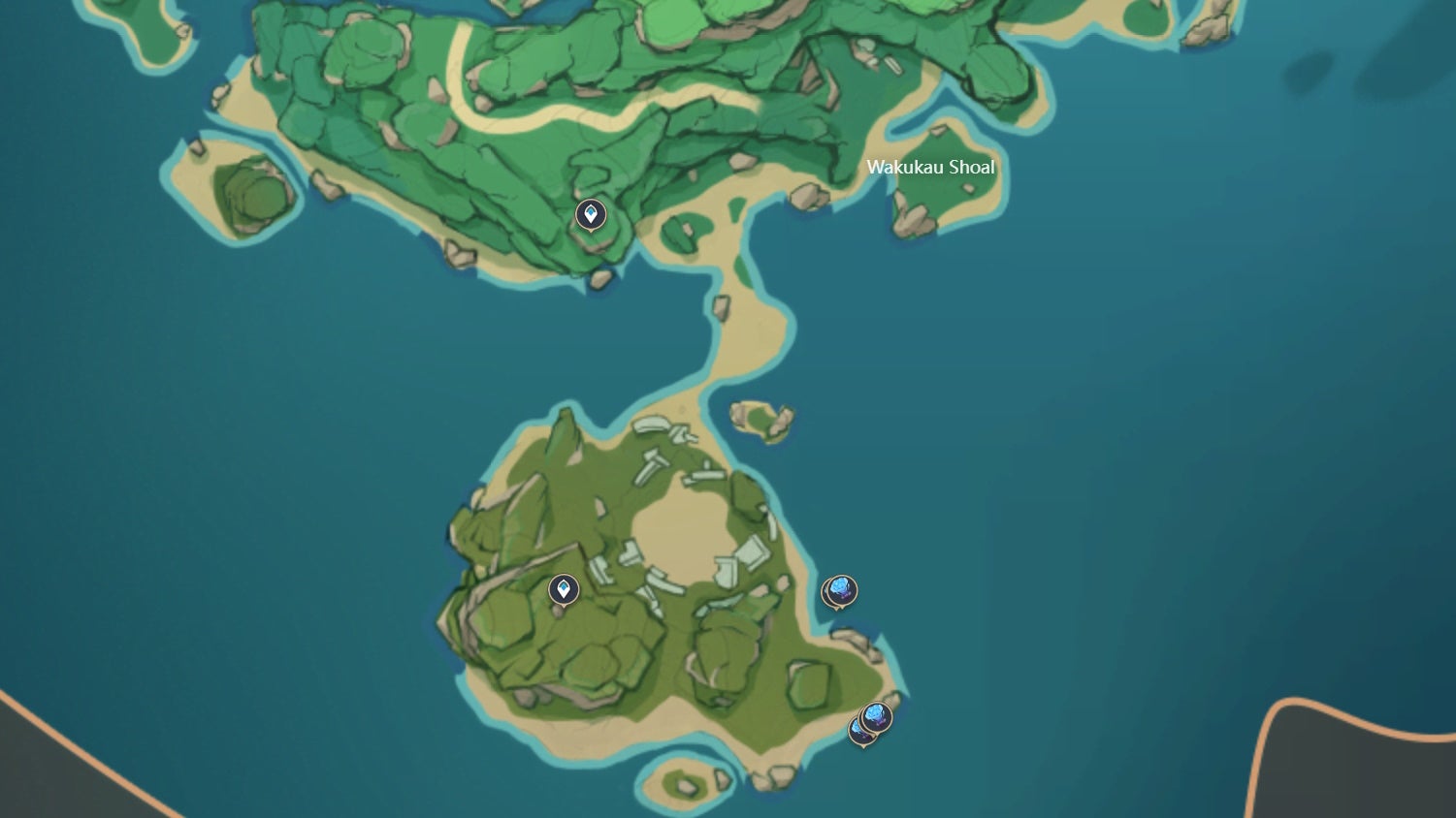 Sea Ganoderma map locations in Genshin Impact.