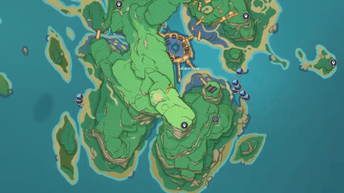 Sea Ganoderma Map Lactations in Genuhin Impact.