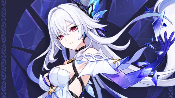 The drip marketing art for Dahlia in Genshin Impact.