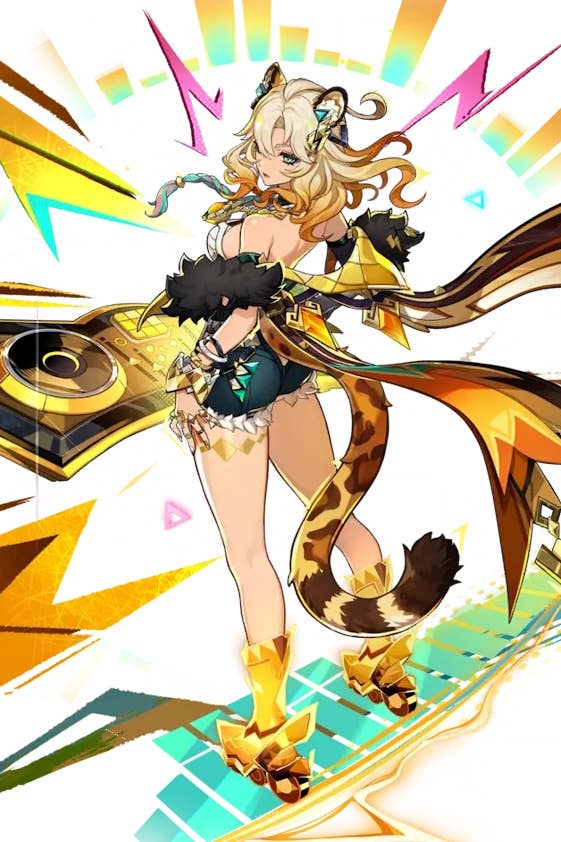 Cropped splash art of Xilonen from Genshin Impact.