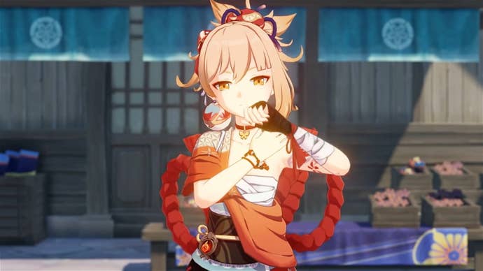 Yoimiya in Genshin Impact.